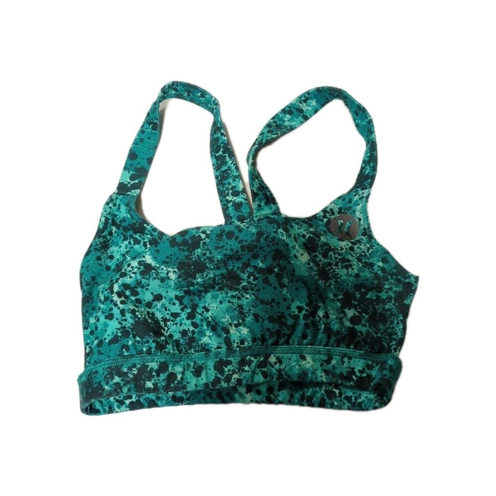 Stylish Green and Black Sports Bra